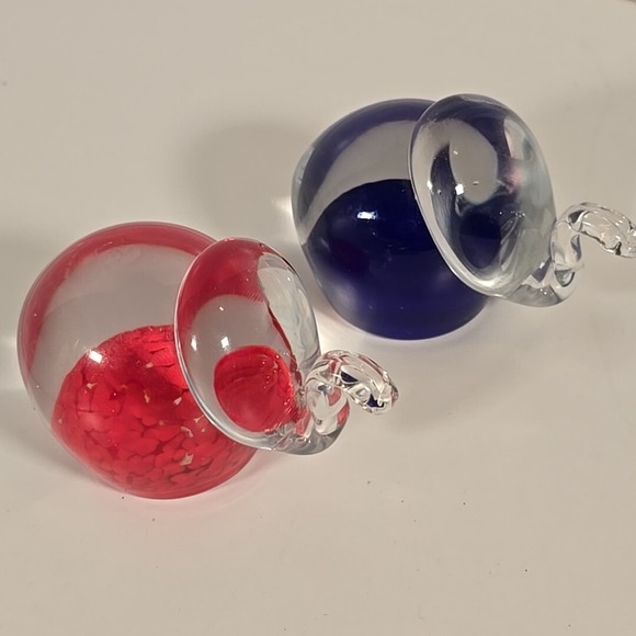 Set Of 2 Czech Republic Art Glass Elephants Paper Weights - Picture 4 of 7